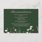 ワイルドフラワー 春 ブッシュ ピンク 花の結婚式 エンクロージャーカード (正面)