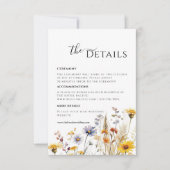 ワイルドフラワー 春 詳細 封筒カード 出欠カード (正面)