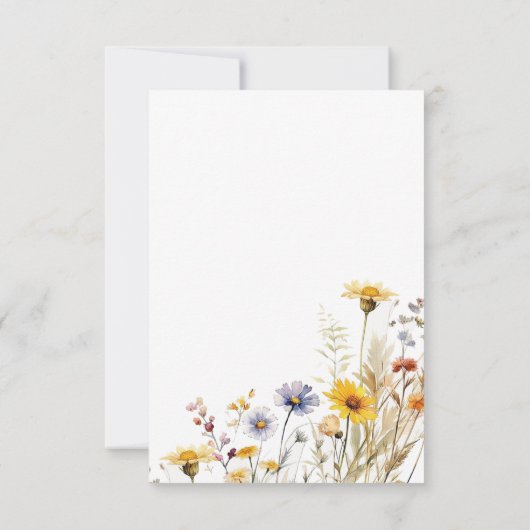 ワイルドフラワー 春 詳細 封筒カード 出欠カード (裏面)