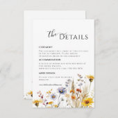 ワイルドフラワー 春 詳細 封筒カード 出欠カード (正面/裏面)