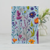 ワイルドフラワー - 母の日の傑作詩付き 箔シーズンカード (立ち正面)