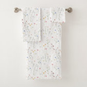 ワイルドフラワー、水彩草原 バスタオルセット (インサイチュ)