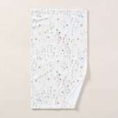 ワイルドフラワー、水彩草原 バスタオルセット (ハンドタオル)