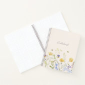 ワイルドフラワー、水彩 ノートブック (内部)
