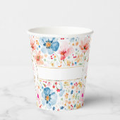 ワイルドフラワー 水彩 フラワール エレガント ボーホー ウェディング 紙コップ (右)