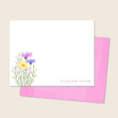 ワイルドフラワー 水彩 花 春の文房具 ノートカード