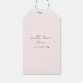 ワイルドフラワー、水色、ピンク、台本、 ギフトタグ (裏面)