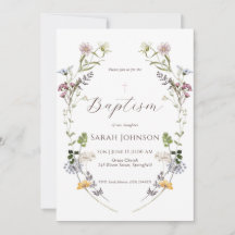 ワイルドフラワー 洗礼 招待状