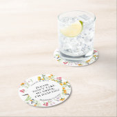 ワイルドフラワー「私の飲み物を取らない」踊り ラウンドペーパーコースター (インサイチュ)