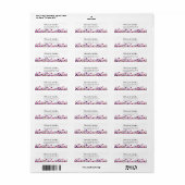 ワイルドフラワー、紫 – ピンクの花の赤ちゃんシャワー ラベル (フルシート)