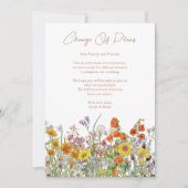 ワイルドフラワー 結婚式計画変更 延期のお知らせ 案内状 (正面)