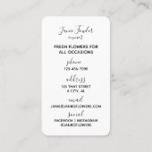 ワイルドフラワー（縦書き）名刺 名刺 (裏面)