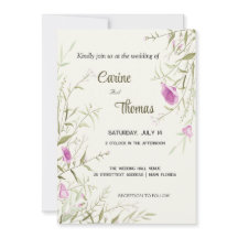 ワイルドフラワー、美しい花、手描き結婚の