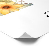 ワイルドフラワー 花のイニシャル A プリント (角)