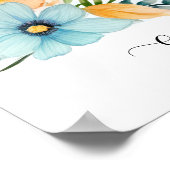 ワイルドフラワー 花のイニシャル E プリント (角)