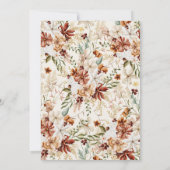 ワイルドフラワー 花のベビーシャワー 女の子 招待状 (裏面)