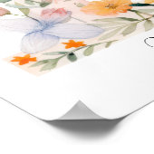 ワイルドフラワー 花柄イニシャルレター B プリント (角)