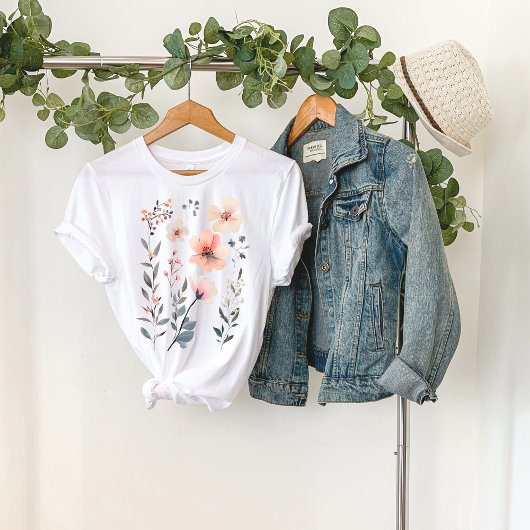 ワイルドフラワー 花柄 かわいい Tシャツ