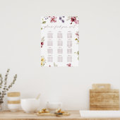 ワイルドフラワー 誕生日 席次表 ポスター (キッチン)