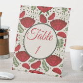 ワイルドフラワー 赤いケシ テーブルナンバー 台座サイン (インサイチュ)