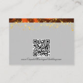 ワイルドフラワー、銅リボン&ライト、QRコード エンクロージャーカード (裏面)