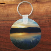 ワイルドフラワー、青い夕日 キーホルダー (正面)