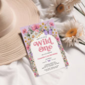 ワイルドフラワー 1歳 誕生日 招待状