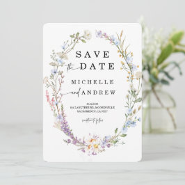 ワイルドフラワー Save the date テンプレート