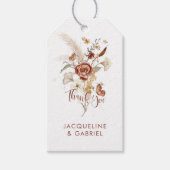 ワイルドフラワーBOHOフローラ水彩ブライダル結婚ズ ギフトタグ (正面)