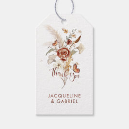 ワイルドフラワーBOHOフローラ水彩ブライダル結婚ズ ギフトタグ