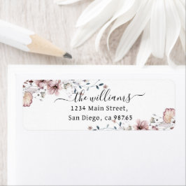 ワイルドフラワーbohoミニマルモダンリスト赤ちゃんシャワー ラベル