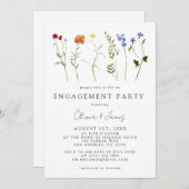 ワイルドフラワーLGBTゲイプライドフローラ婚約パーティ 招待状 (正面/裏面)