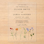 ワイルドフラワーLGBTゲイプライド結婚フローラ アクリル招待状 (正面)