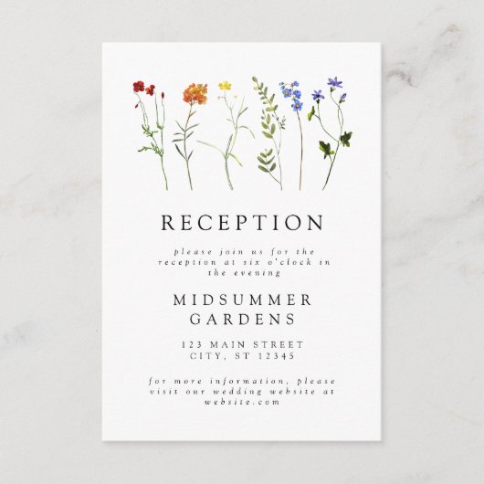 ワイルドフラワーLGBTQゲイプライドウェディングレセプション情報 エンクロージャーカード (正面)