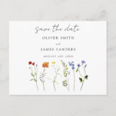 ワイルドフラワーLGBTQゲイプライドフローラ保存日 インビテーションポストカード (正面)