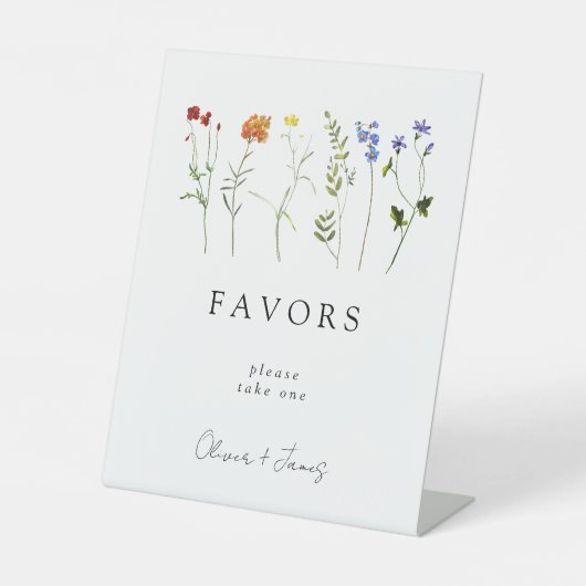 ワイルドフラワーLGBTQゲイプライドフローラ結婚式の引き出物 台座サイン (正面)