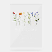 ワイルドフラワーLGBTQゲイプライド結婚フローラ アクリルサイン (正面)