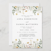 ワイルドフラワーQRコードフォト結婚式招待状 招待状 (正面)