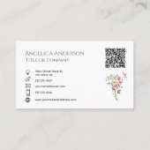 ワイルドフラワーQRコード名刺 名刺 (裏面)