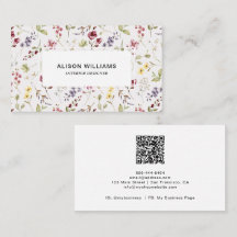 ワイルドフラワーQRコード春花柄