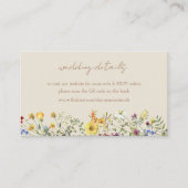 ワイルドフラワーQRコ結婚ード エンクロージャーカード (正面)