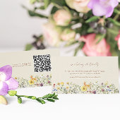 ワイルドフラワーQRコ結婚ード エンクロージャーカード