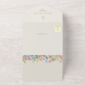 ワイルドフラワーQRコ結婚ード オールインワン招待状 (外側)