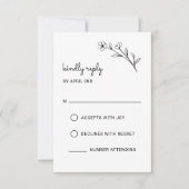 ワイルドフラワーRSVPカード 出欠カード (正面)