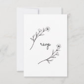 ワイルドフラワーRSVPカード 出欠カード (裏面)