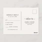 ワイルドフラワーRSVP結婚のポストカード ポストカード (裏面)