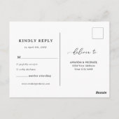 ワイルドフラワーRSVP結婚のポストカード ポストカード (裏面)