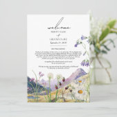 ワイルドフラワ素朴ー山の観光結婚日程 プログラム (スタンド正面)