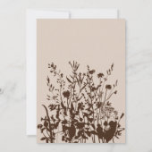 ワイルドフラワ素朴ー秋牧草地フローラ結婚ズ 招待状 (裏面)