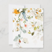 ワイルドフラワ結婚ーの詳細のエンクロージャカード ノートカード (裏面)